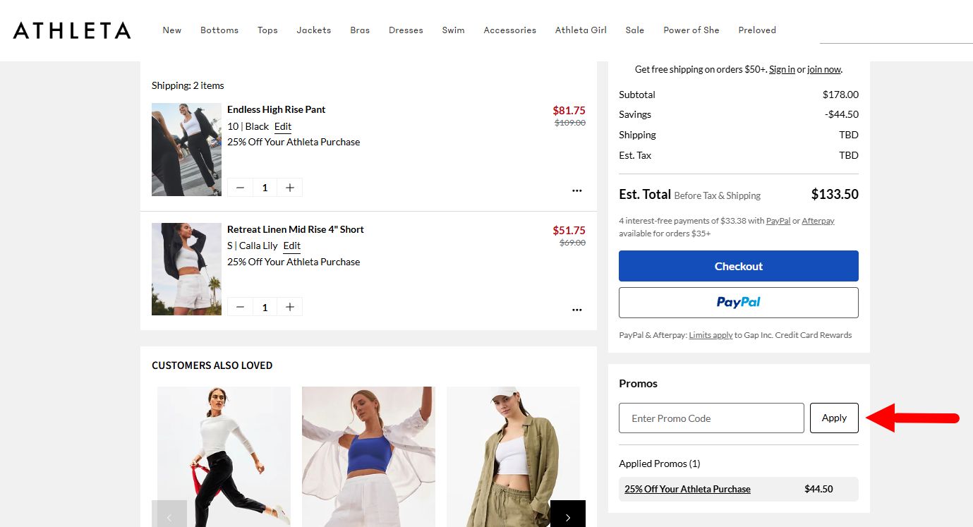 “Athleta promo codes”